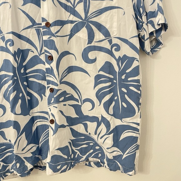 Kalaheo Vintage Hawaiian Aloha Shirt Men Medium Blue Tropical Made In Hawaii USA - Picture 8 of 13